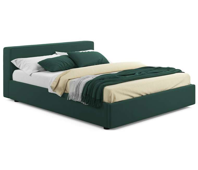 Кровать Skandi 160х200 изумрудного цвета с подъемным механизмом