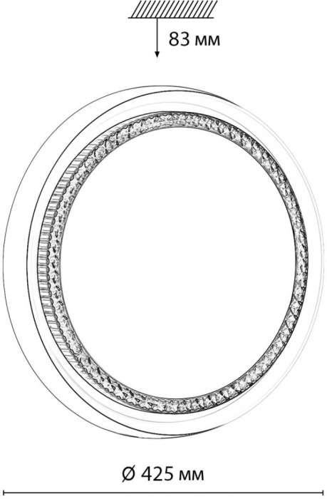 Настенно-потолочный светильник Sonex Rahig 7644/DL пластик/белый/серый LED 48Вт 4000К D425 IP43