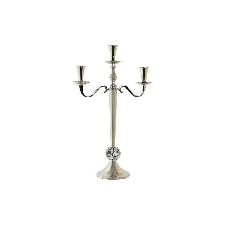 Канделябр DKD Home Decor 30 x 12 x 46 cm Серебристый Алюминий хром