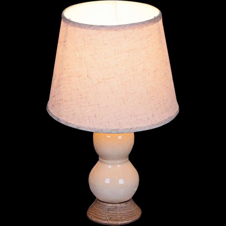 Настольная лампа 22016-0.7-01ZT (ткань, цвет бежевый)