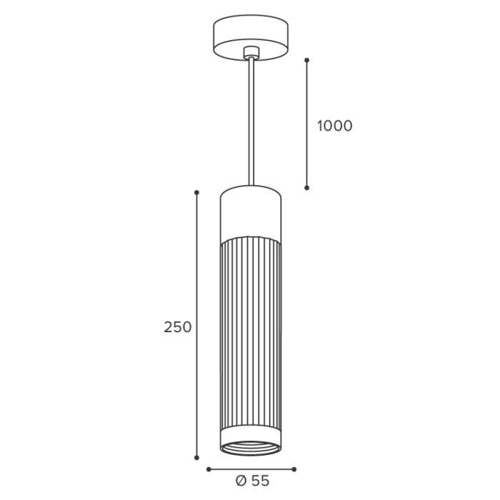 Подвесной светильник Wolta WSL-GU10/P19G под лампу GU10 Графит LUXOR