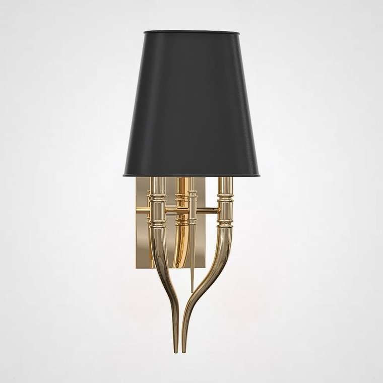 Настенный светильник Crystal Light Brunilde Ipe Cavalli S черно-золотого цвета