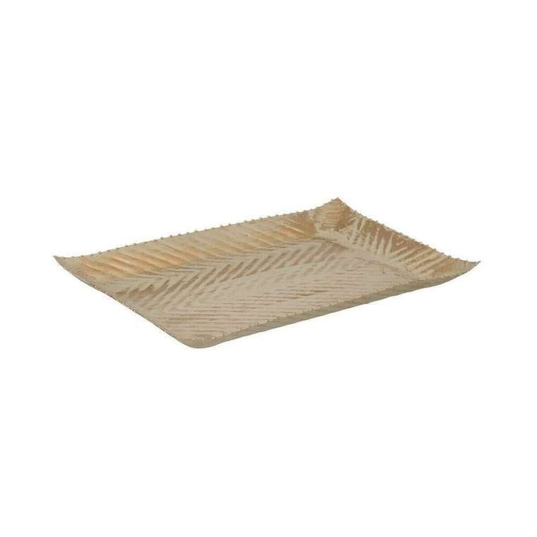 Поднос Бежевый Позолоченный 30 x 19 x 2 cm