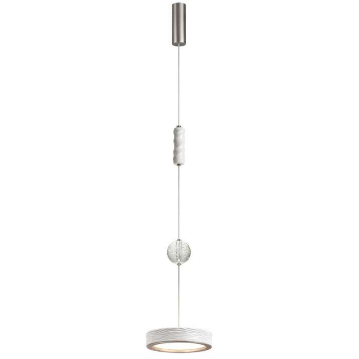 Подвесной светильник Odeon Light Riviera 5451/32L белый/никель/металл/керамика/хрусталь/акрил LED x 32W 2000К/3000K/4000K/переключ
