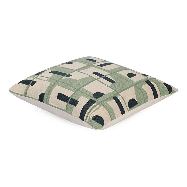 Декоративная подушка Ethnic 45х45 бежево-зеленого цвета