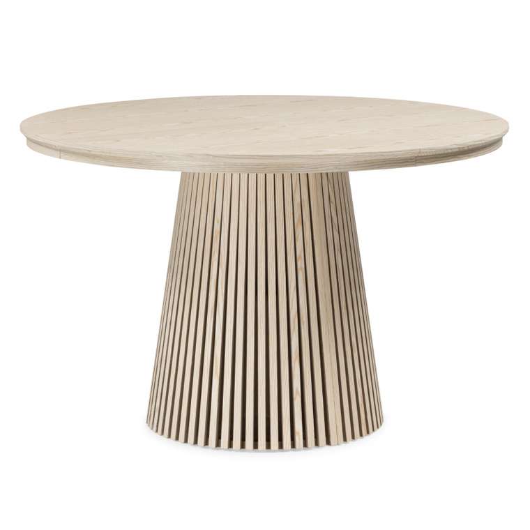 Обеденный стол Mersin 120х120 бежевого цвета