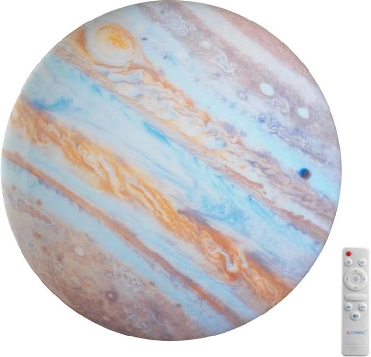 Настенно-потолочный светильник Sonex Jupiter 7724/DL пластик/мульти LED 48Вт 3000-6000К D400 IP43 пульт ДУ
