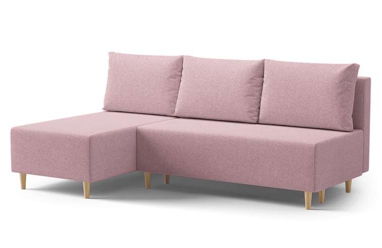 Угловой диван-кровать Марло розового цвета