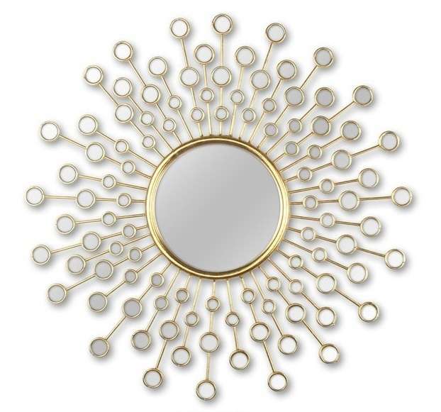 Зеркало-солнце в интерьере: 10 примеров удачного использования