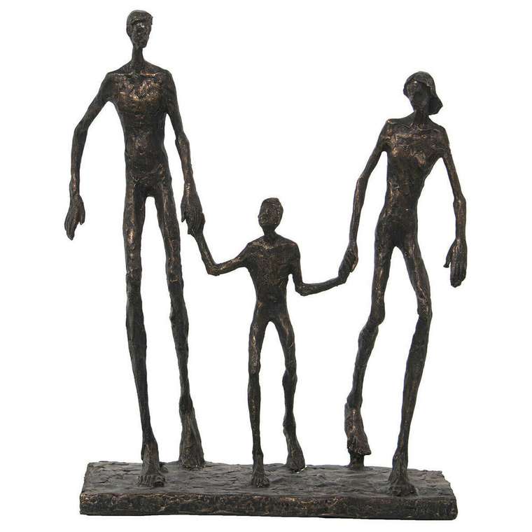 Декоративная фигура Позолоченный Пластик Семья 17 x 29 x 35 cm