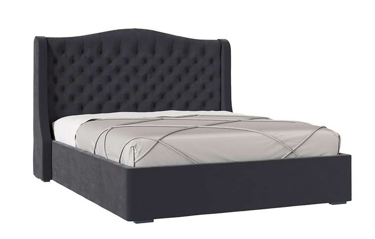 Кровать Орнелла 160х200 темно-серого цвета