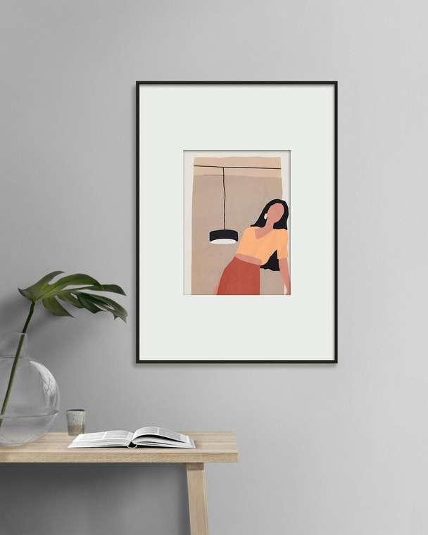 Интерьерный жикле Leaning woman 50х70 на холсте