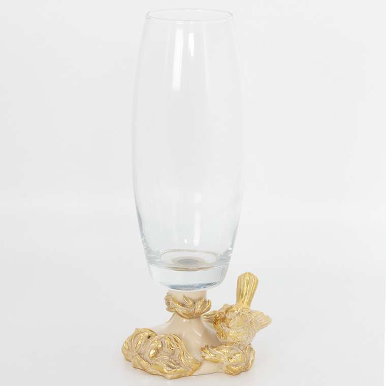 Сувенирная ваза Белла кремово-золотого цвета