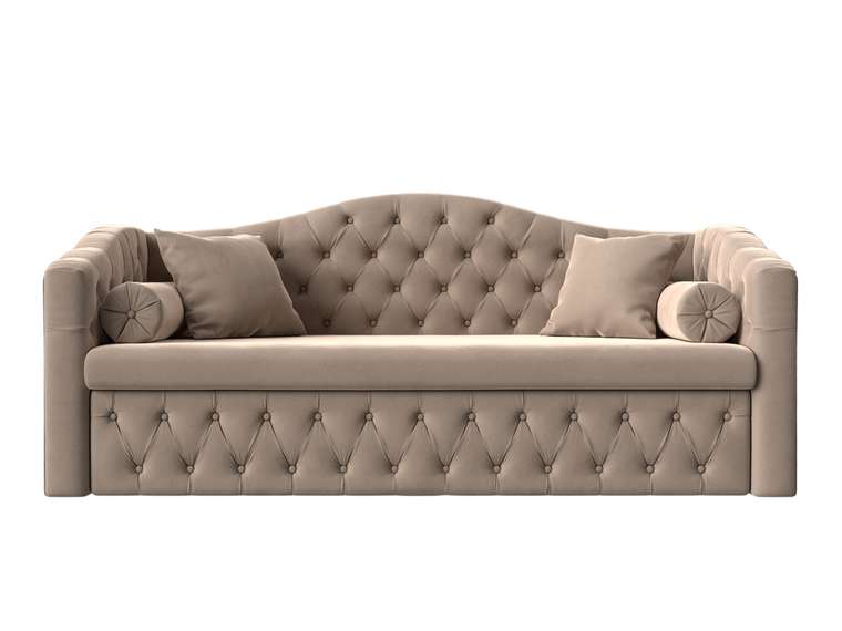 Прямой диван-кровать Мечта бежевого цвета