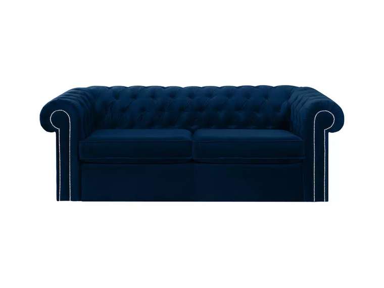 Диван-кровать Chesterfield темно-синего цвета