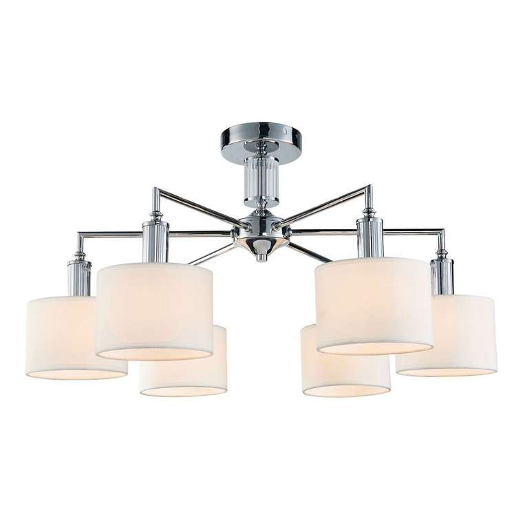 потолочная люстра Laciness прозрачный металл, стекло, ткань 6*E14*40W, excluded