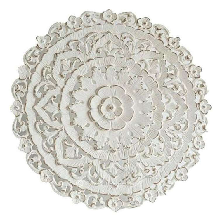 Настенный декор Белый Mandala Деревянный MDF (90 x 2 x 90 )