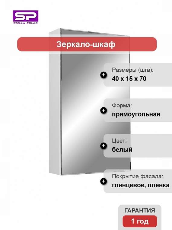 Зеркальный шкаф Концепт