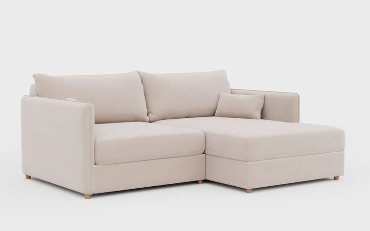 Угловой диван Форд бежевого цвета угол правый