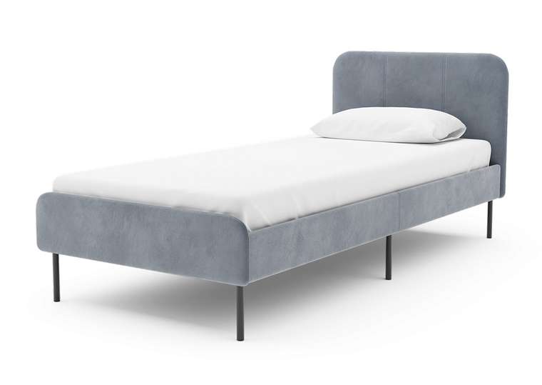 Кровать Элиса 90х200 серого цвета без подъемного механизма