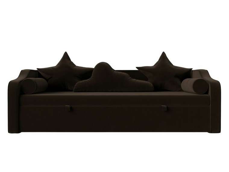 Детский диван-кровать Рико коричневого цвета