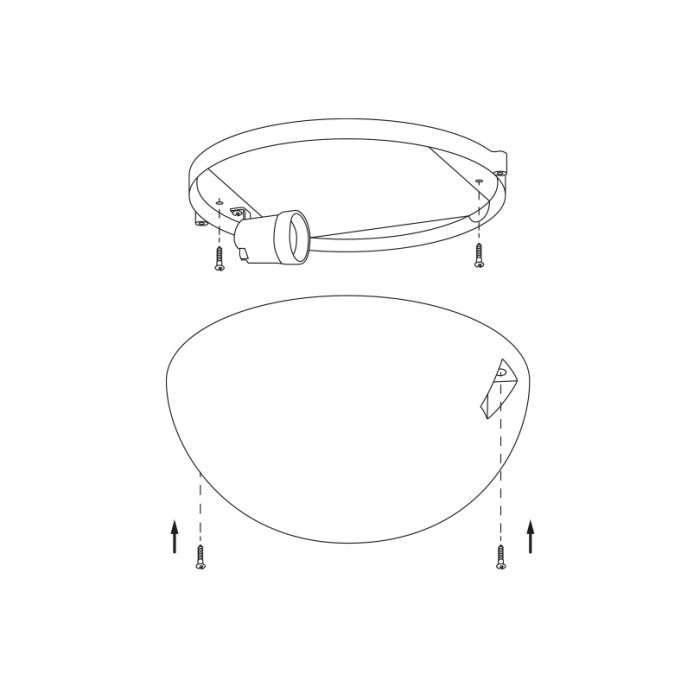 Настенно-потолочный светильник Wolta ДПБ06-60-001 под лампу E27 IP54