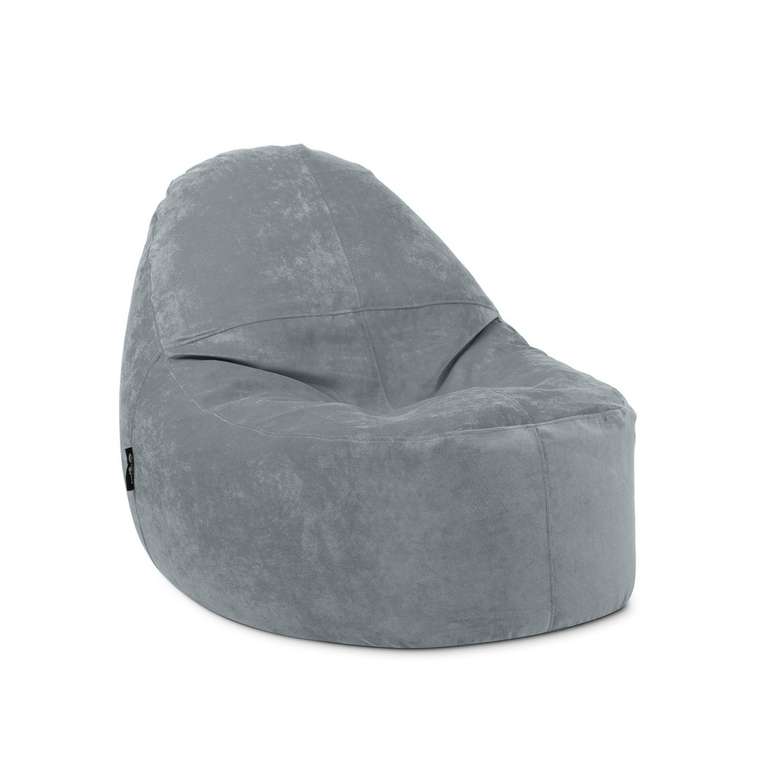 Бескаркасный кресло-мешок Лаунж серого цвета 