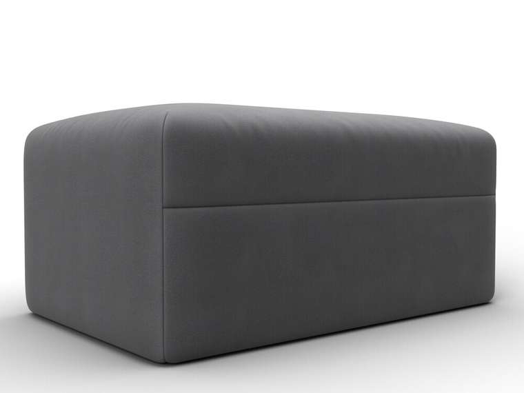 Пуф Лига-060 серого цвета (замша)