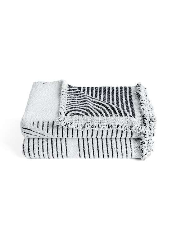 Покрывало Dmi softness vibes 180x230 бело-черного цвета