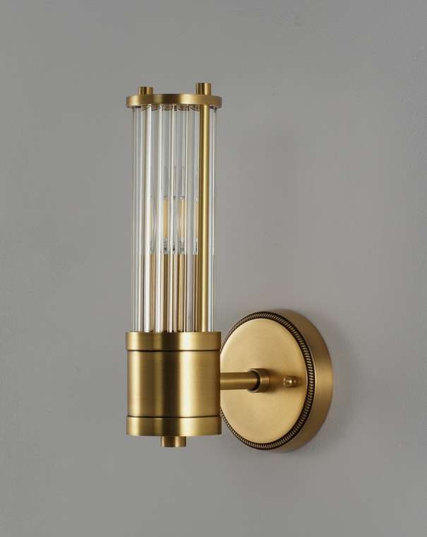 Светильник настенный Brass V11020-1W прозрачно-золотого цвета