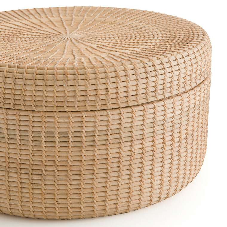 Корзина Yse для хранения из ротанга бежевого цвета