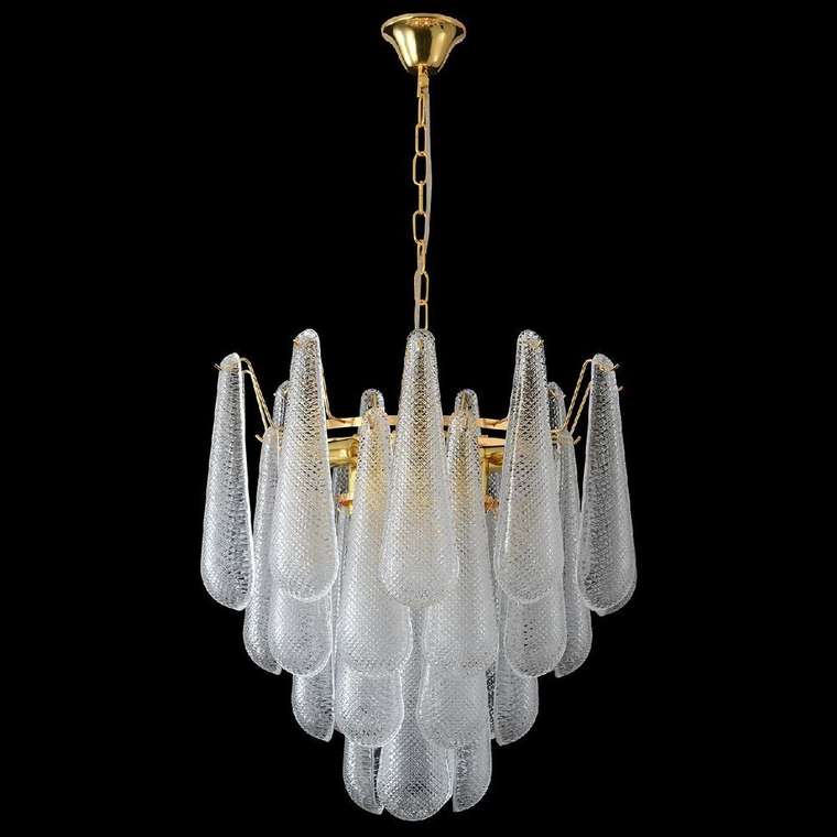 Подвесная люстра FONTAIN SP8 GOLD (стекло, цвет прозрачный)