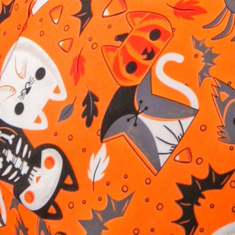 Кресло-мешок груша Хеллоуин Кошки XХXХL-Комфорт оранжевого цвета