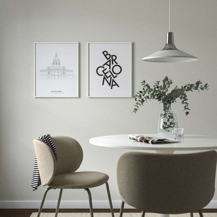 Картина, нагромождение букв, Барселона, 40х50 см