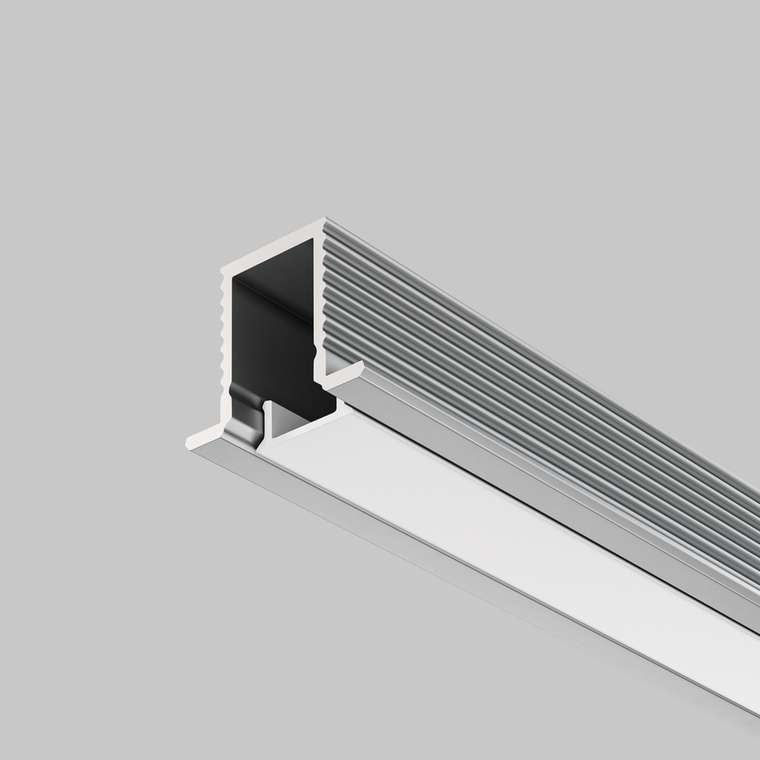 Алюминиевый профиль к светодиодной ленте встраиваемый 1.2x0.9