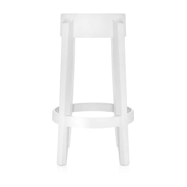 Полубарный стул Charles Ghost белого цвета