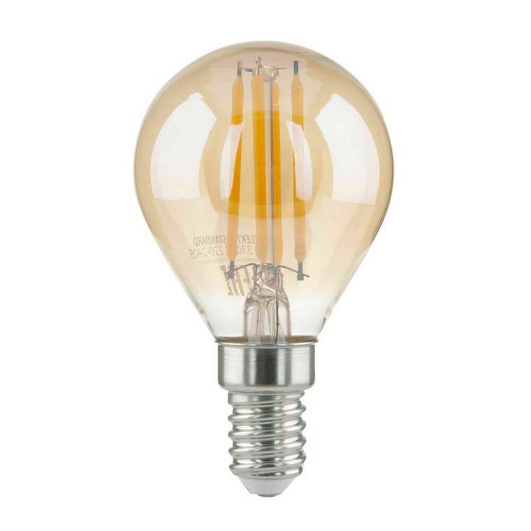 Филаментная светодиодная лампа G45 6W 3300K E14 тонированная BLE1408 Mini Classic F грушевидной формы