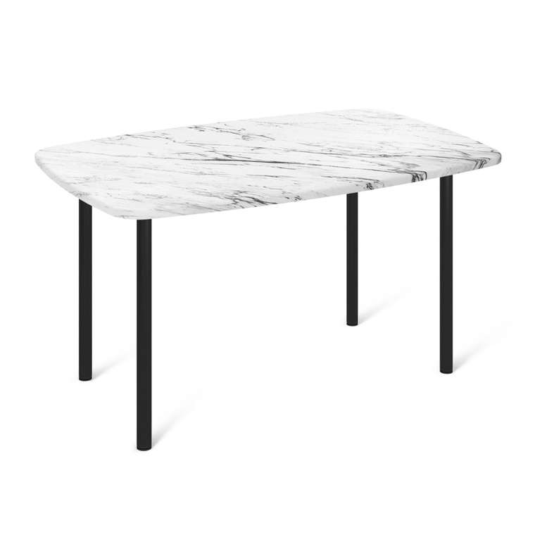Обеденный стол Fabio бело-черного цвета