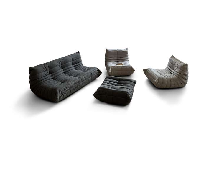 Комплект бескаркасной мебели Чилаут серого цвета
