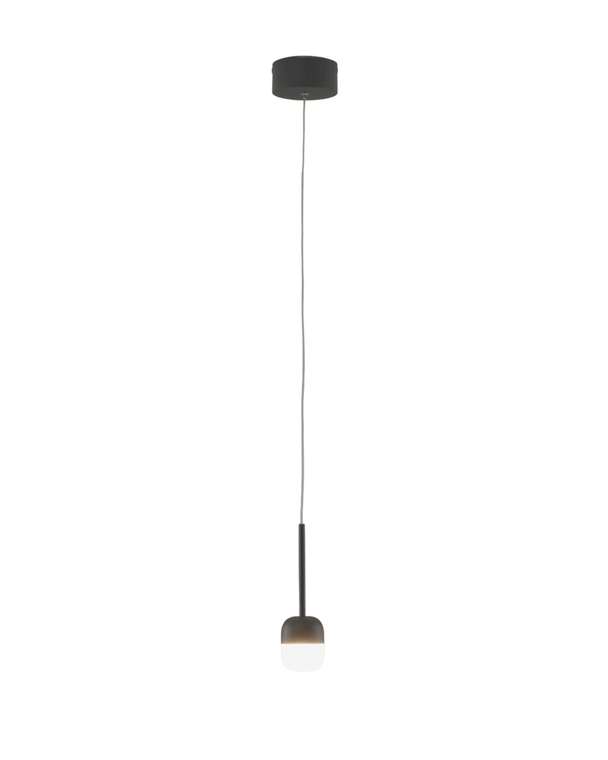 Подвесной светодиодный светильник Drop темно-серого цвета