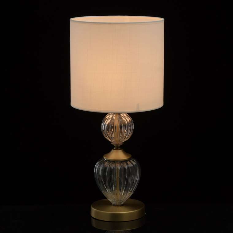  Настольная лампа Оделия с белым абажуром