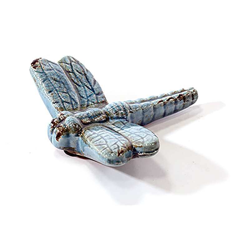 Декор Голубая Стрекоза из керамики