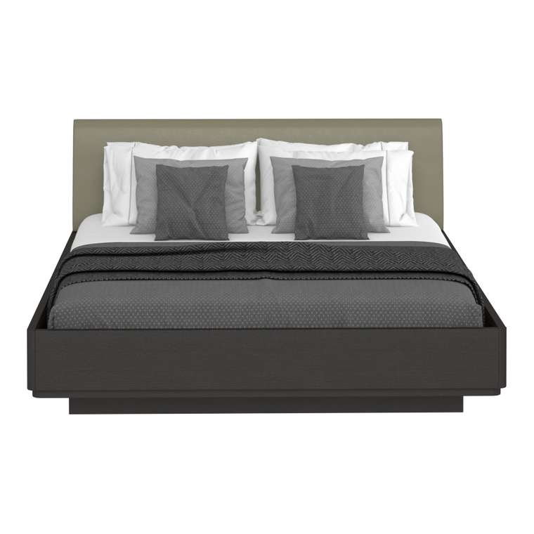 Кровать Элеонора 180х200 с изголовьем серо-бежевого цвета и подъемным механизмом