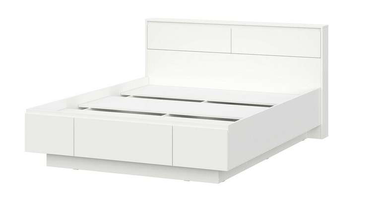 Кровать с основанием Герда 160х200 белого цвета