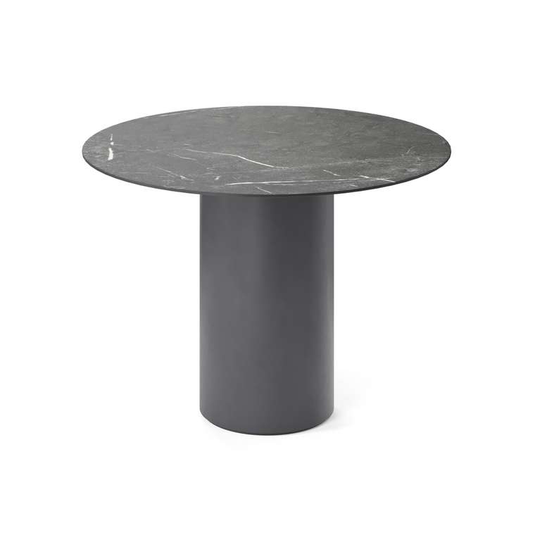 Обеденный стол круглый Вуррен черного цвета
