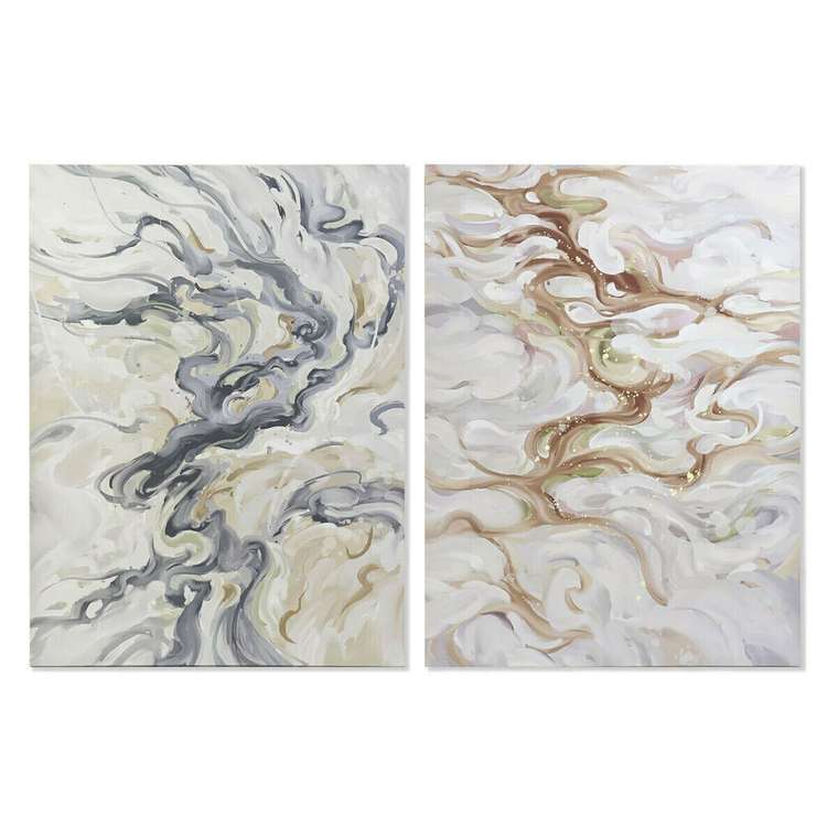 Картина Абстракция Позолоченный 90 x 3 x 120 cm современный (2 штук)