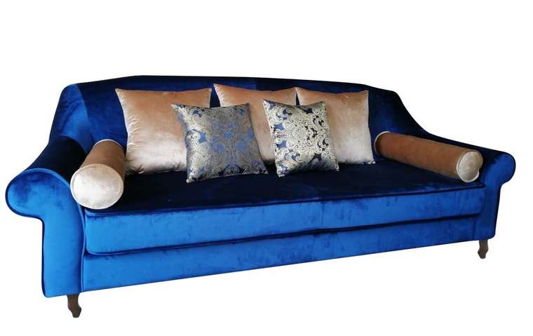 Диван-кровать Пекин синего цвета