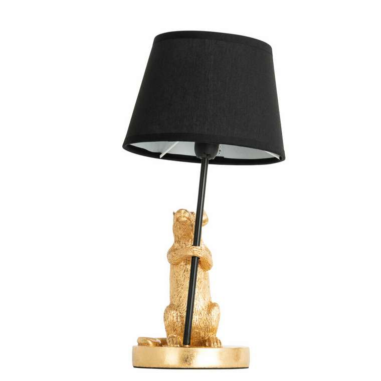 Настольная лампа Gustavo с черным абажуром