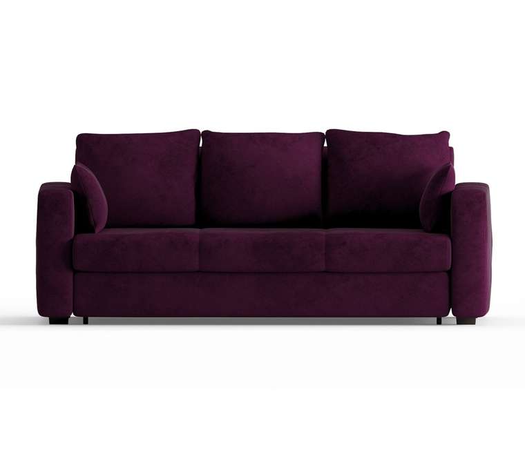 Диван-кровать Риквир в обивке из велюра фиолетового цвета