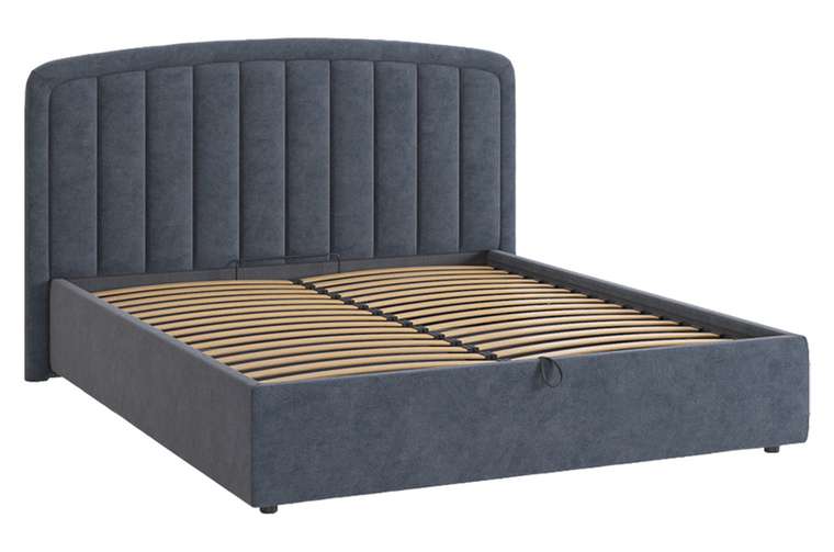 Кровать Сиена 2 180х200 темно-синего цвета с подъемным механизмом
